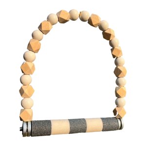 Magideal - Columpio De Madera Para Pájaros, Percha Para Pájaros, Columpio Para Loros Masticables, Juguete Colgante, Jaula Para Pájaros, Columpio Para Periquitos, Gris