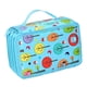 thumbnail image 5 of Bolsa de lápices de 2 capas con 72 ranuras, bolsa de papelería, bolsa de maquillaje, funciones, 7,87x4,92x3,15 pulgadas, doble cremallera, bolsa , Azul claro, 5 of 5