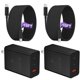 thumbnail image 1 of Cargador GaN Auorld de 100W, 3 puertos USB-C, paquete de 2, con cables, 1 of 7