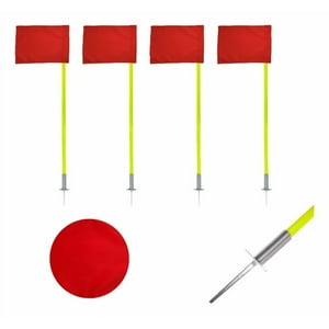 Linea Sport - Pack X4 Banderines Corner Pole Con Estacas 1.50Mtrs