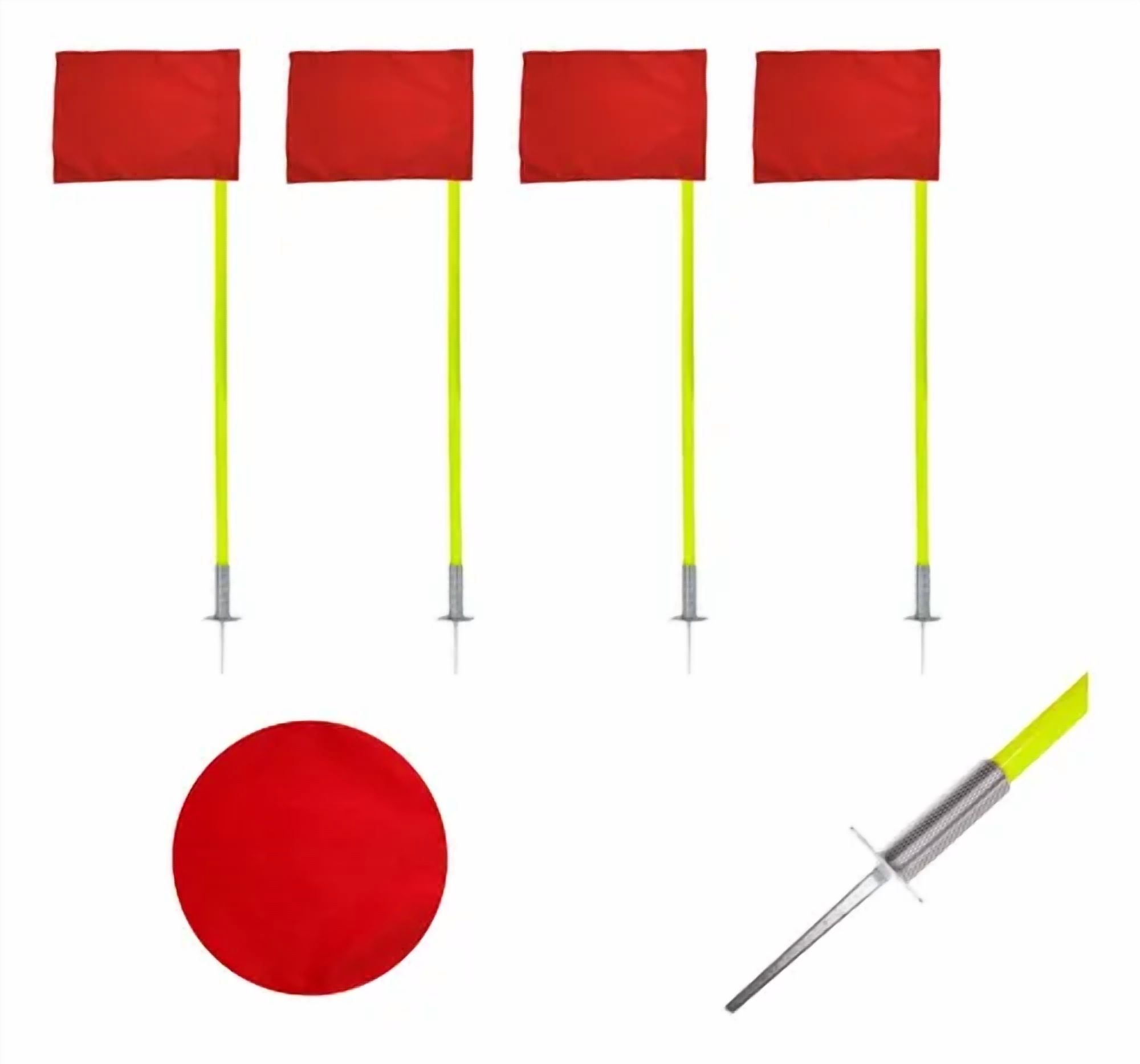 Linea Sport - Pack X4 Banderines Corner Pole Con Estacas 1.50Mtrs