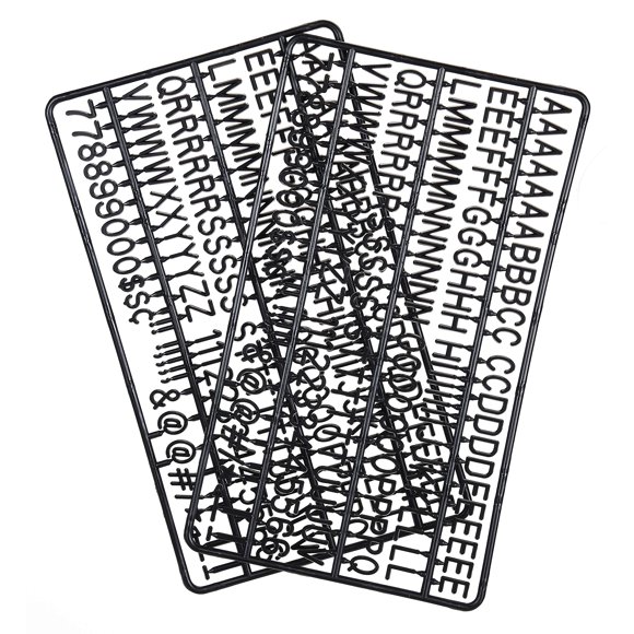 Letras Veskaoty 300 piezas negras 0,7 pulg.