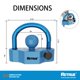 thumbnail image 2 of Candado para enganche RETRUE Universal 1-7/8"-2-5/16" Azul, 2 of 7