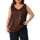 thumbnail image 1 of Agnes Orinda Conjuntos de Halloween para Mujeres Tallas Grandes Escuela Colegio Seda Satén Tops de Tirantes Cuello en V Casual Blusas sin Mangas Básico Camiseta 4X Marrón Oscuro, 1 of 6