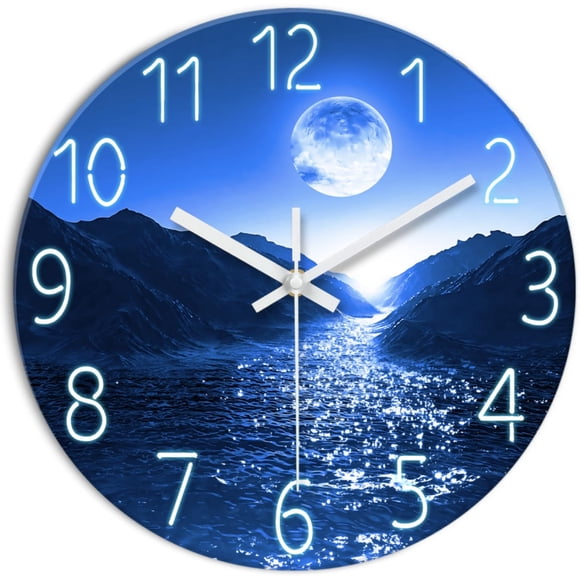 Reloj de pared XFM 30 cm Luna Azul (funciona con batería)