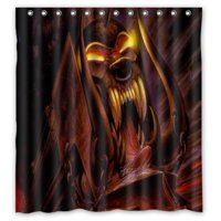 Pinghai - Cortina De Ducha Motorhead Con Ganchos (167 X 183 Cm)