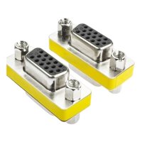 Copla Adaptador Vga Hembra Hembra Db15 Alargador Extension Cambiador De Genero Multicolor