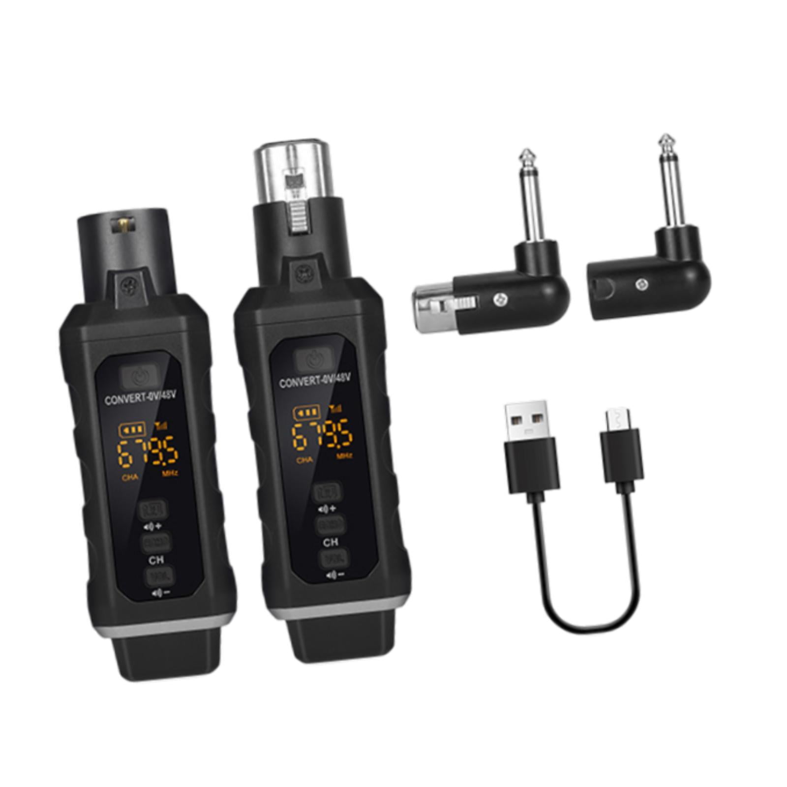 Magideal - Transmisor De Audio Y Receptor Xlr Y Receptor De 48v Transmisor De Guitarra Y Receptor Para El Micrófono De Condensador Micrófono Dinámico Con 1 Transmisor