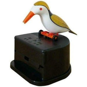 Veat00L - Dispensador De Palillos De Dientes Para Pájaros Pequeños, Soporte Automático Para Palillos De Dientes Con Una Caja De Palillos De Dientes, Decoración De Cocina De Plástico Portátil, 1 Unidad