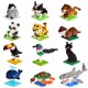thumbnail image 1 of Set de construcción FUN LITTLE TOYS para fiestas para niños con 12 animales, 1 of 6
