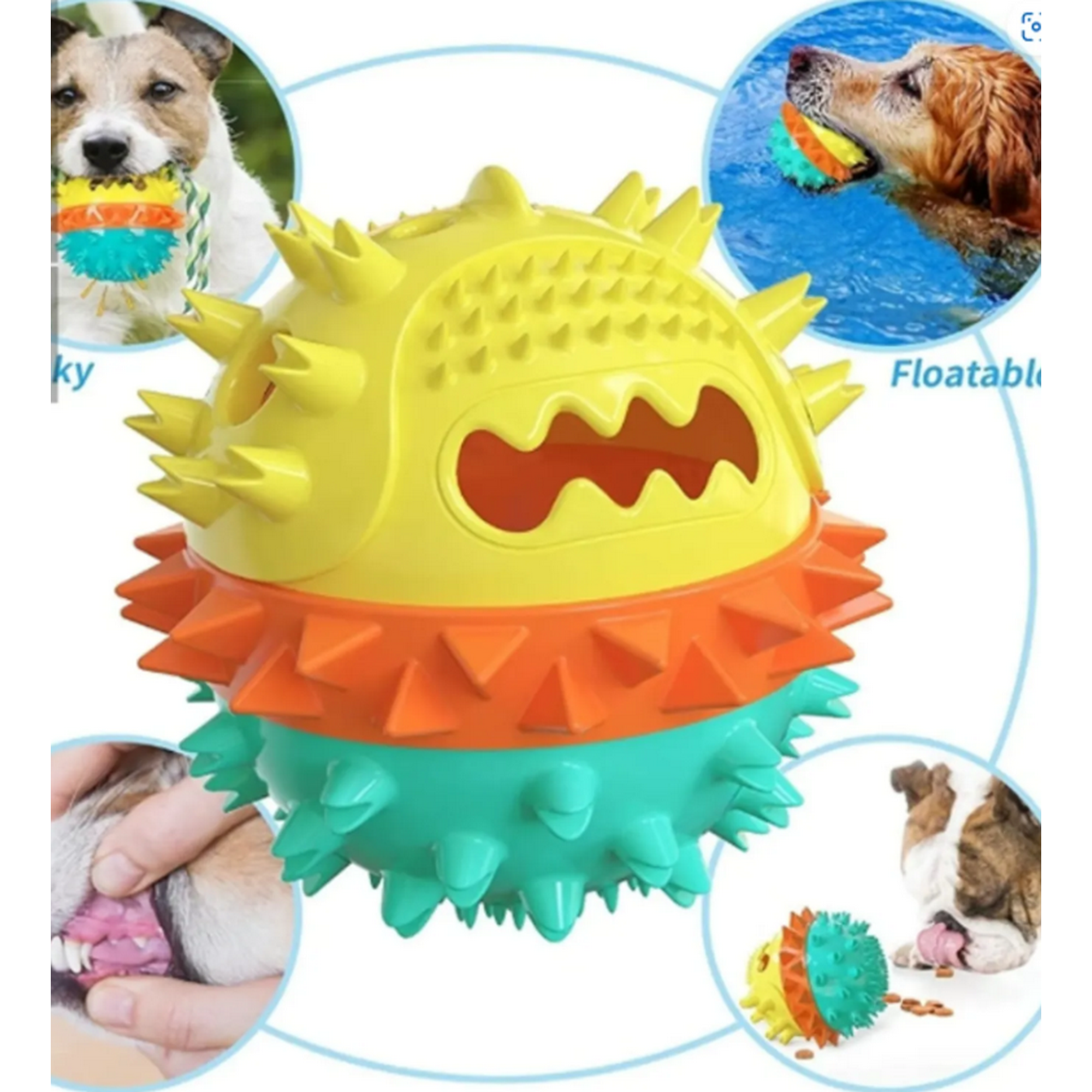 Genérico - Bola De Juguete Limpieza De Dientes Para Mascotas