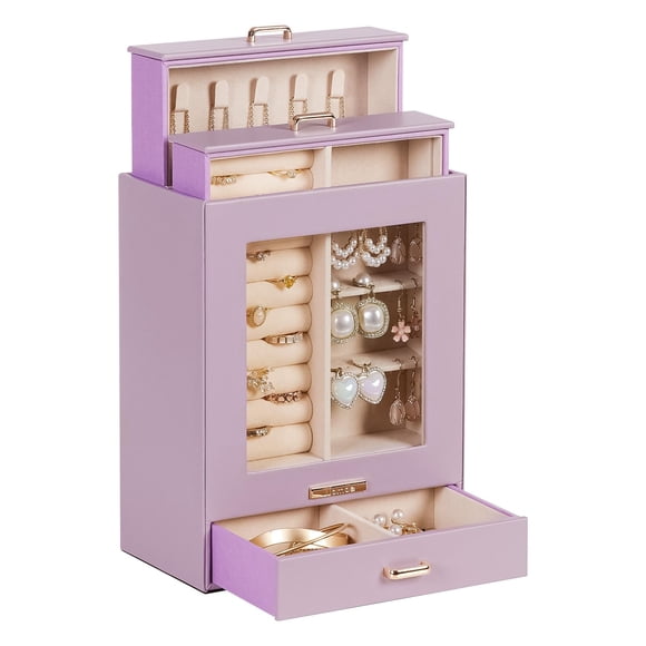 Caja de Joyas Homde 17x10x23 cm Organizador de Cuero PU