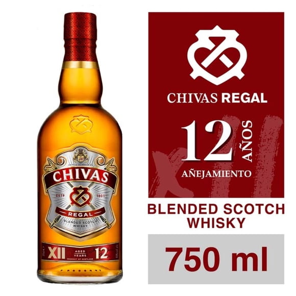 Whisky Blended Scotch 12 años 40° Botella, 750 ml