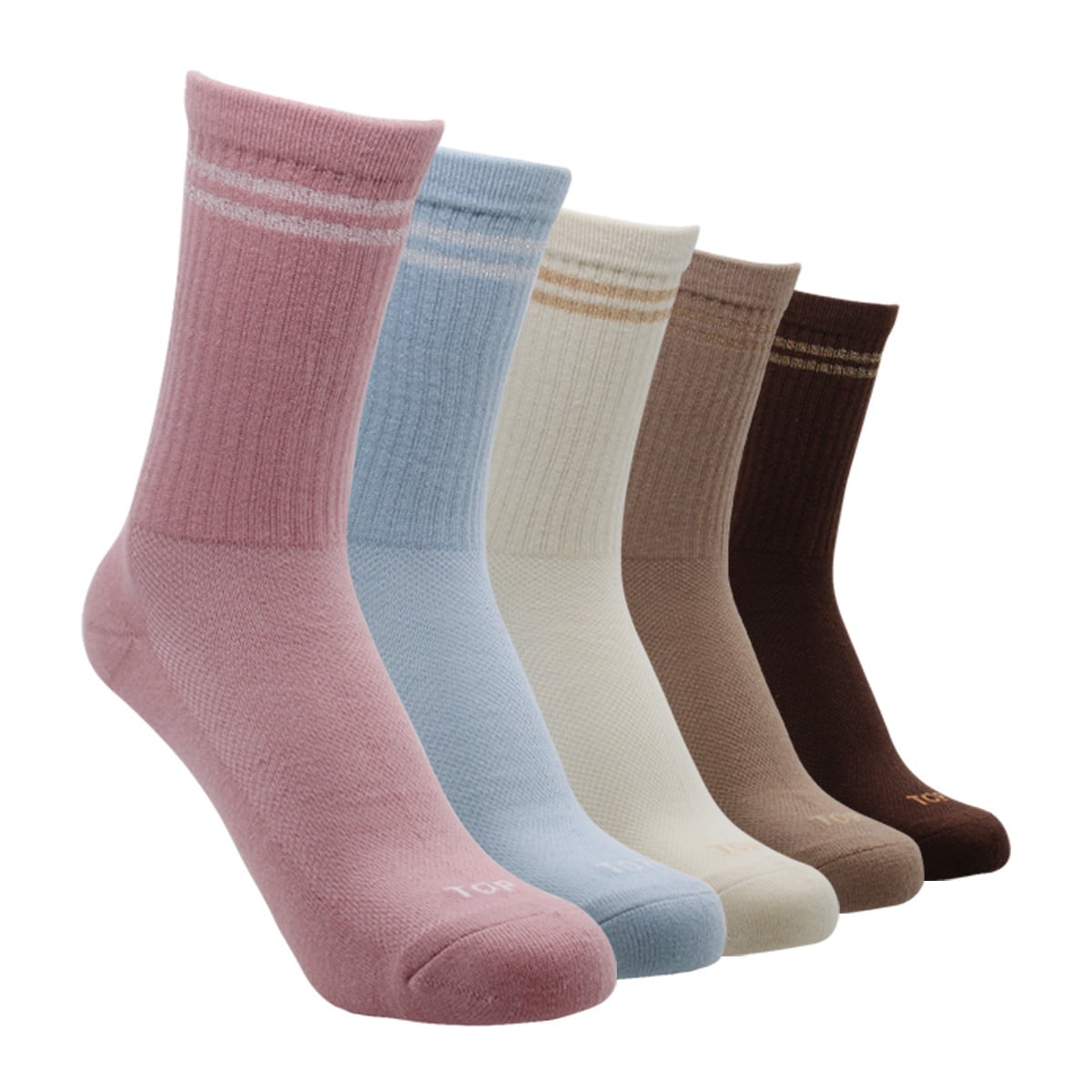 Calcetines Largos Deportivos Mujer Pack 5 Con Lurex C3 Top