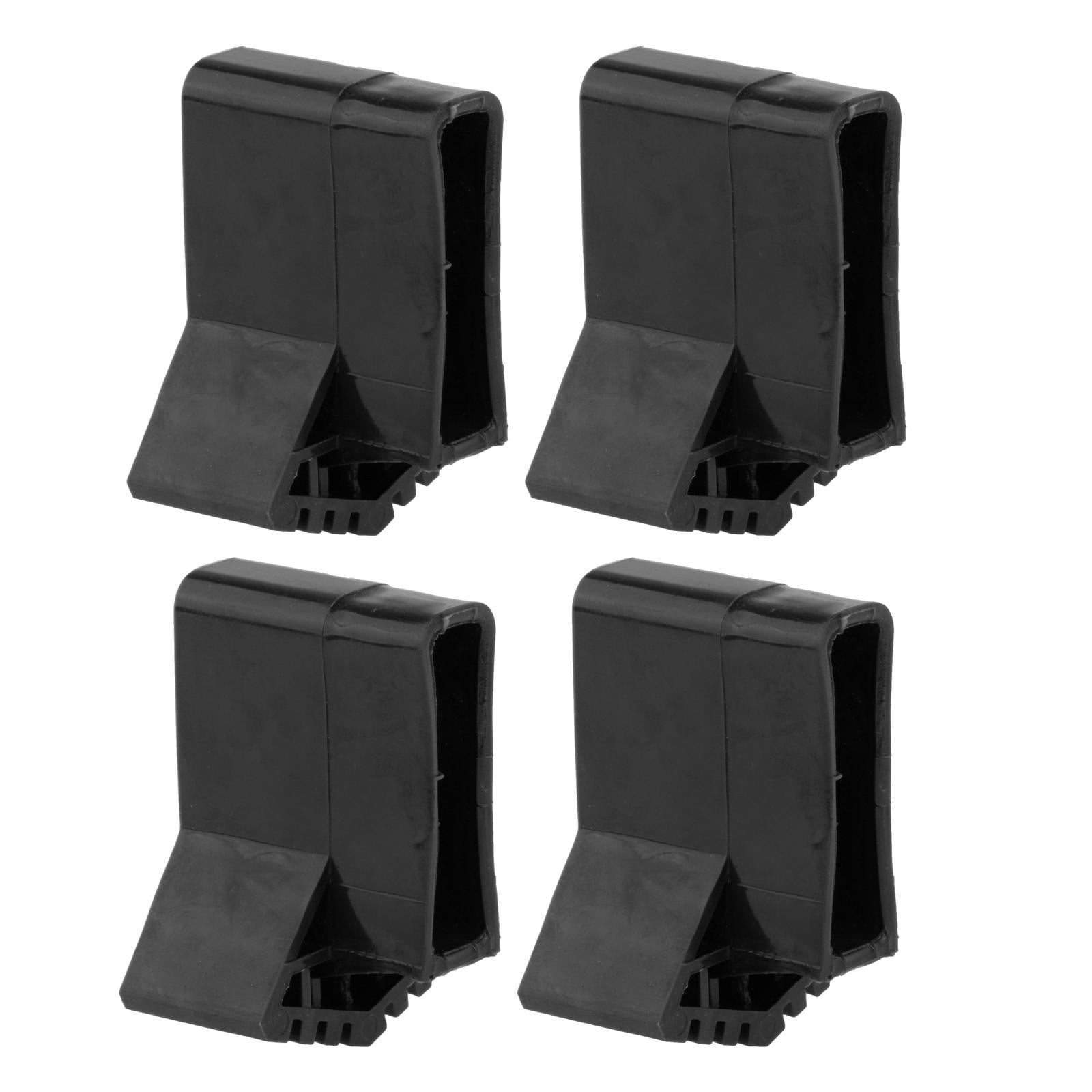 Magideal - Paquete De 4 Fundas Para Pies De Escalera, Pata De Escalera De Ático, Pie De Silicona Duradero Para Muebles Negro