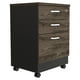 thumbnail image 3 of Cajonera Home Office 3 Cajones Con Ruedas Negro Y Coñac, 3 of 10