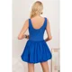 thumbnail image 3 of Mini Vestido Corto Mujer Sin Manga Falda Acampanada Unicolor 3364, 3 of 3