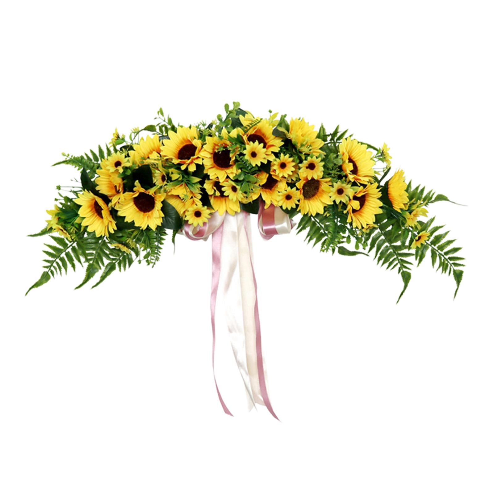 Bothyi - Guirnalda Floral De Girasol Artificial De 29 Pulgadas Para Adornos De Chimenea De Pared