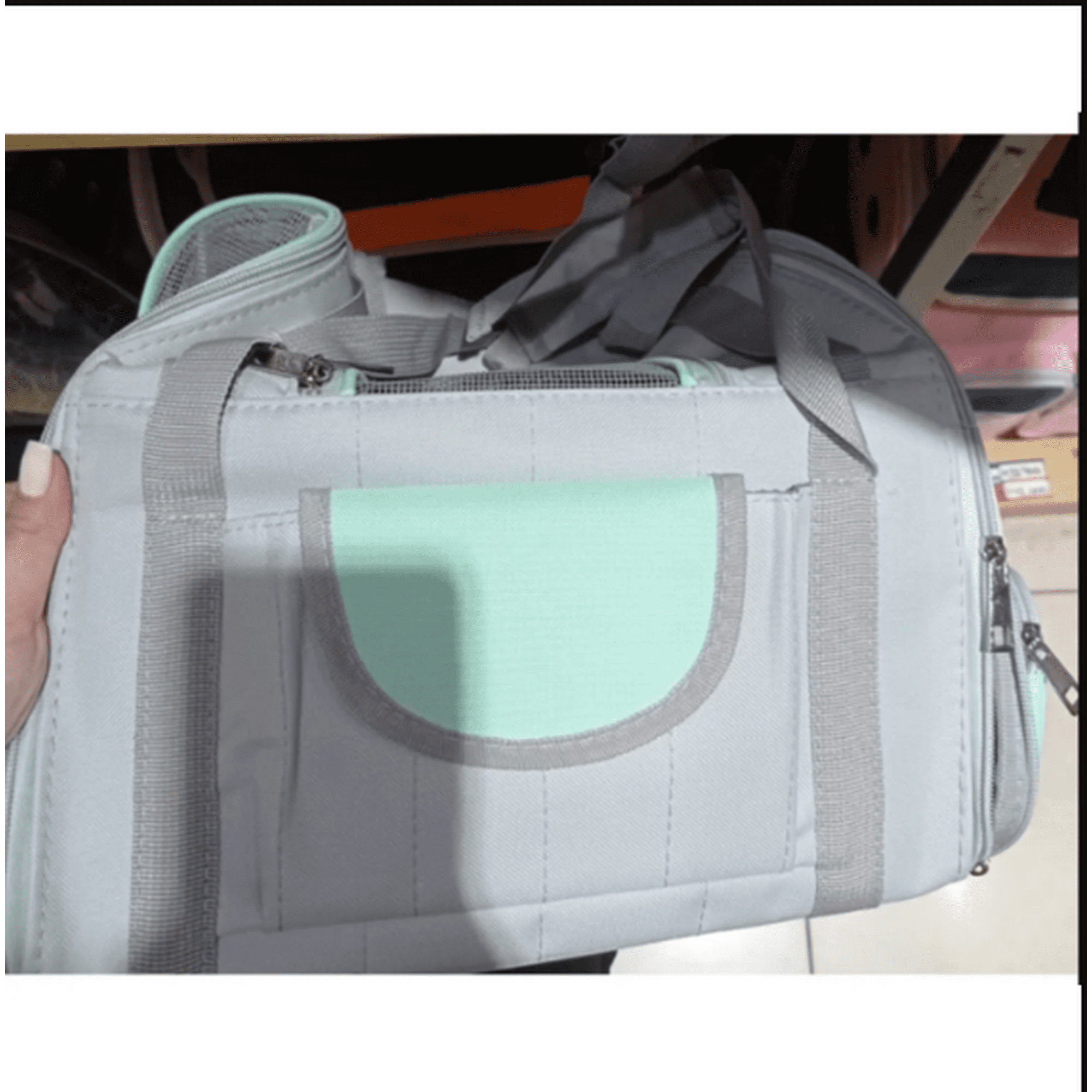 Genérico - Bolso Viajero Transportador De Mascotas Gris