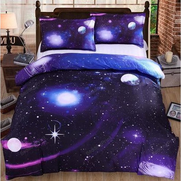 Universe Planet Perfect Gifts Lover Birthday Christmas Quilt Duvet Cover Set3-Piece Bedding Set