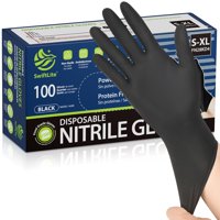 Guantes Desechables Swiftlite Black Nitrile 100 Talla Mediana