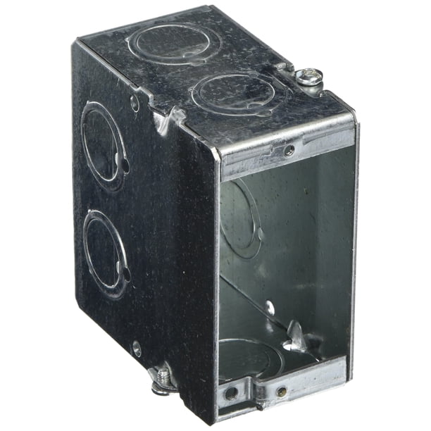 Caja para mampostería RACO Hubbell 689 de 1 módulo, apilable, profundidad de 8.9 cm, gris