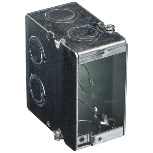 Caja para mampostería RACO Hubbell 689 de 1 módulo, apilable, profundidad de 8.9 cm, gris