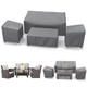 thumbnail image 1 of Cubiertas para muebles de patio STARTWO, juego impermeable de 4 piezas, gris, 1 of 9
