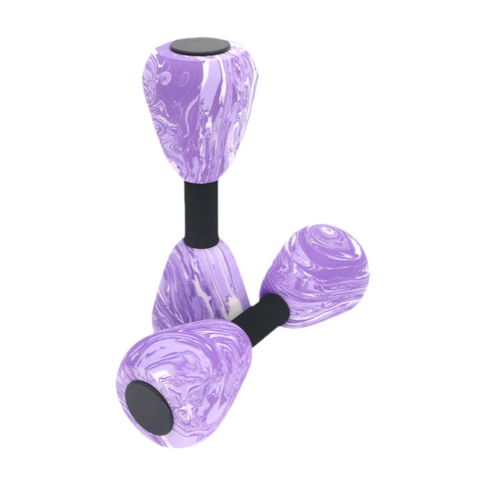 Ioensy - 2 Mancuernas Acuáticas Portátiles Para Ejercicios De Fitness En Piscina, Color Violeta Y Blanco.