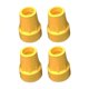 thumbnail image 1 of Juego De 4 Puntas De Bastón De 22 Mm, Almohadillas Para Muletas, Base Antideslizante Profesional, Color Amarillo, 1 of 4
