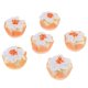 thumbnail image 4 of 6 Piezas Simulación Cup Cake Modelo PU Educación Infantil Temprana Prop Naranja, 4 of 5