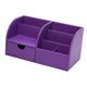 thumbnail image 1 of Decoración de escritorio caja de almacenamiento papelería organizador lápiz portalápiz púrpura, 1 of 5
