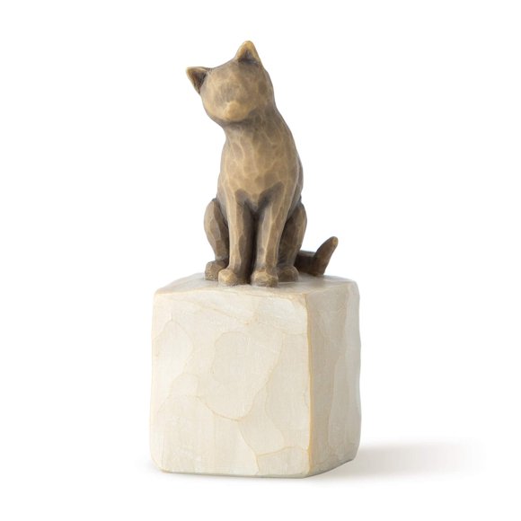 Figura esculpida pintada a mano Willow Tree Love My Cat