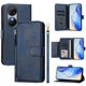 thumbnail image 4 of Funda tipo cartera para Oukitel C38 con bolsillo con cremallera, tarjetero, soporte, correa para la muñeca y tapa de cuero azul, 4 of 5