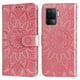 thumbnail image 1 of Funda tipo cartera FOXDOCK para OPPO Reno 5 Lite , diseño girasol en relieve, cuero PU, cierre magnético, soporte y tarjetero, 1 of 5