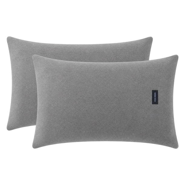 REGALWOVEN 2 Paquete de Fundas de Almohada de Tela, Fundas de Almohada de Enfriamiento Suave con Cierre de Sobre, Cubriendo Mujeres Hombres, Resistente a Arrugas Duradero Gris B Queen