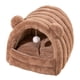thumbnail image 5 of Mascotas Cueva Cama Suave Semi Cerrado Nido De Gato Para Gatos Erizo Animales Pequeños Marrón M, 5 of 5