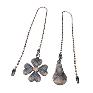 Ioensy - Cadena De Extensión Para Ventilador, Adornos Para Ventilador De Techo, Lámpara Con Cuentas, Cadena Para Tirar Del Ventilador De Techo, Marrón Rojizo