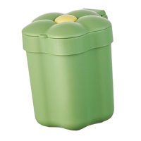 Magideal - Cubo De Basura De Escritorio Para El Hogar, Papelera Pequeña, Caja De Almacenamiento De Escritorio, Portalápices Con Tapa, Cubo De Basura Para Mostrad , Verde