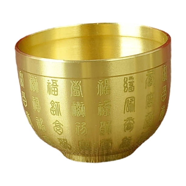 Cuenco de Feng Shui de latón, cuenco Bai Fu, decoración de escritorio, adorno, figurita tradicional china, Cuenco del tesoro de cornucopia para la