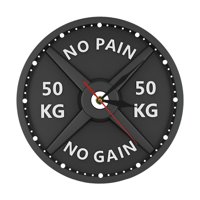 Bothyi - No Pain No Gain 50Kg Reloj De Pared Con Barra 3D Para Gimnasio En Casa Decoración De Pared Regalo