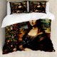 thumbnail image 1 of Lunarable Snowflake Duvet Cover Set Winter Theme Christmas Illustration Cold Weather Season Inspired Celebration Decorative, 1 of 4
