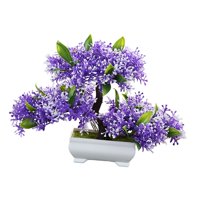 Bothyi - Árbol De Bonsái Artificial, Decoración De Plantas Artificiales Para Granja, Estante De Oficina, Violeta