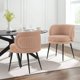 thumbnail image 2 of Silla de comedor Manhattan Comfort Kaya moderna de terciopelo nude, 2 of 7