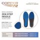 thumbnail image 3 of Plantilla Copper Fit Zen Step Comfort para mujer, tallas 6-10, azul, 1 par, 3 of 6