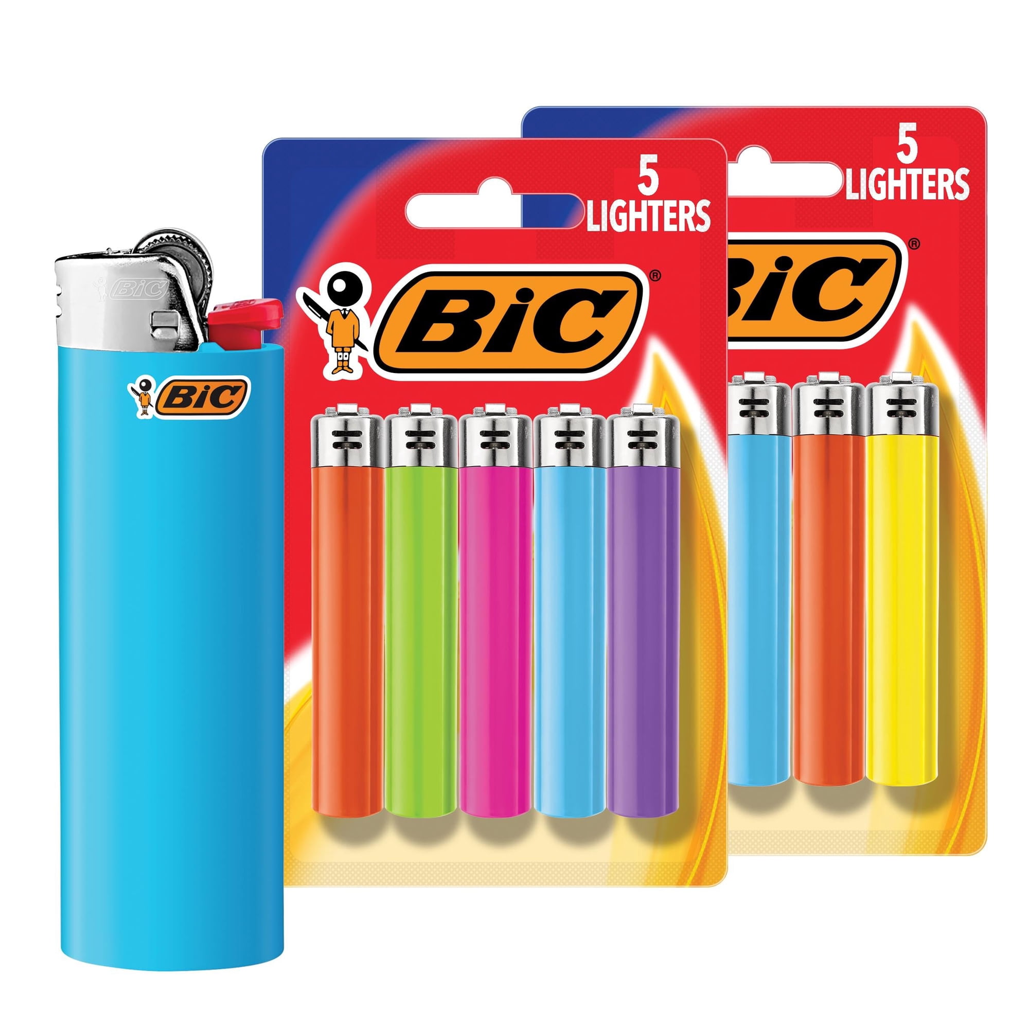 Encendedores Bic Maxi Pocket, Confiables Y Duraderos, Paquete De 10