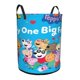 thumbnail image 2 of Peppa Pig Cesta de lavandería de gran capacidad redonda con asa, bolsa para ropa sucia plegable, almacenamiento para dormitorio, baño y lavadero 44x35 cm, 2 of 6