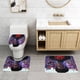 thumbnail image 2 of Miles Morales Juego de 3 alfombras de baño de coral fleece: tapete de baño + alfombra de inodoro en forma de U + funda de tapa de inodoro en forma de O, 2 of 6