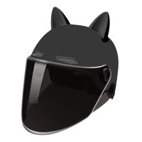 Magideal - Casco De Moto Con Visera, Medio Casco De Motocicleta, Lindo Gorro De Seguridad Con Ventilación, Casco Para Adultos, Casco De Bicicleta Para Hombres Negro