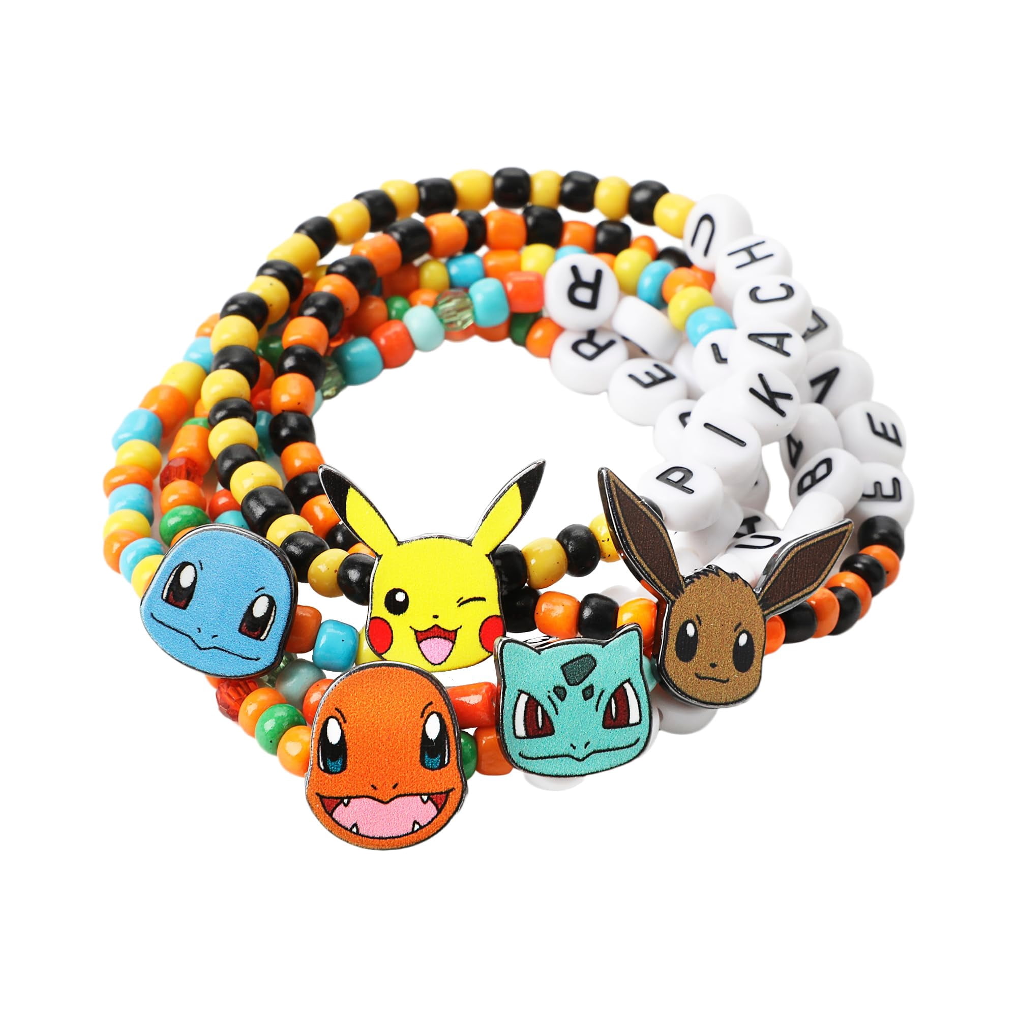Set De Pulseras De Personajes Pokémon De Bioworld, 5 Piezas, Para Niños